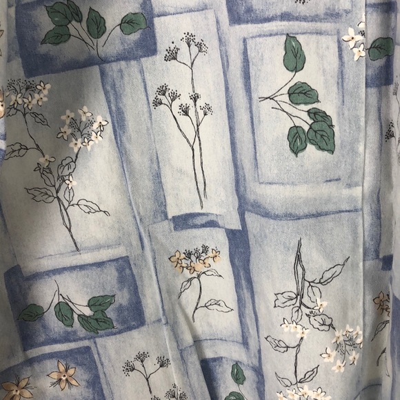 Cherokee Tops - SCRUB TOP Blue Flowers XL